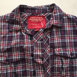 EMS short sleeve plaid button down outdoor shirt
